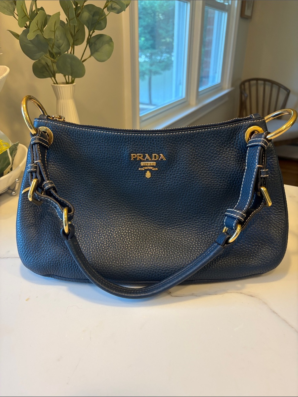Pre-loved Prada Vitello Diane Medium Shoulder Bag